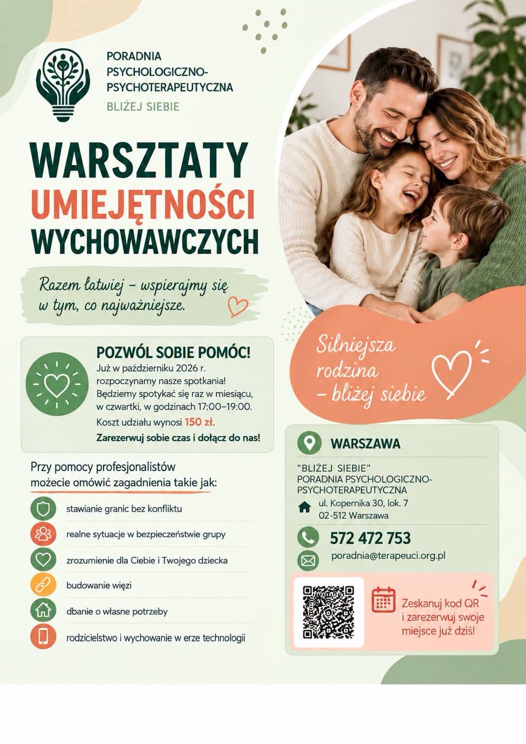Warsztaty Umiejętności Wychowawczych – razem łatwiej!