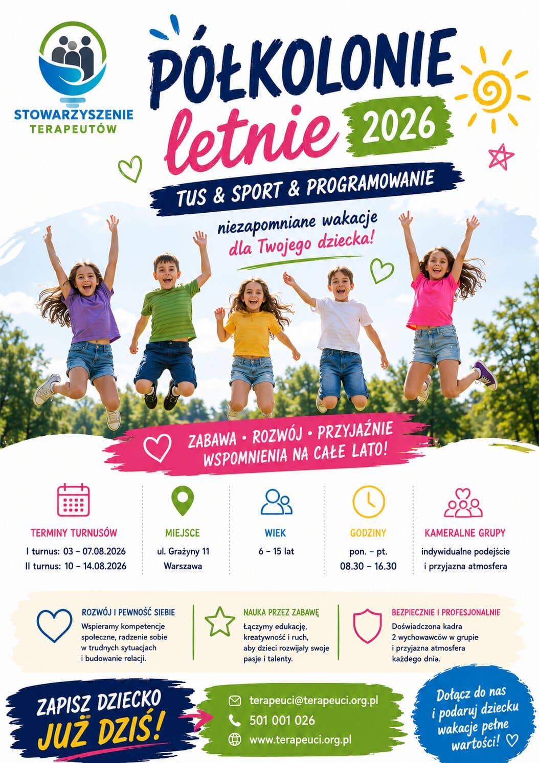 Półkolonie Letnie 2026 – TUS & Sport & Programowanie